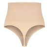 BYE-BRA - THONG STYLE SEAMLESS GIRDLE BEIGE SIZE S - Afbeelding 4