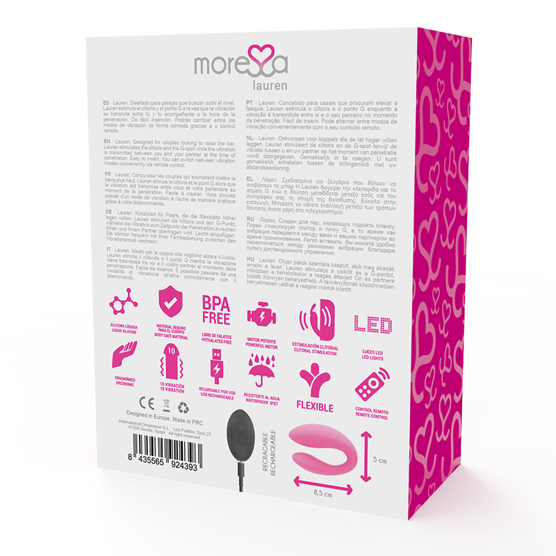 MORESSA - LAUREN REMOTE CONTROL STIMULATOR FOR COUPLES - Afbeelding 10