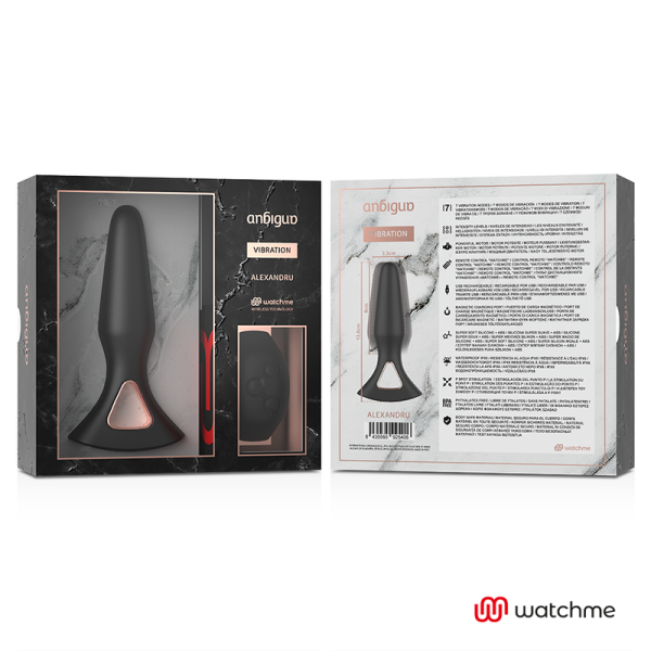 ANBIGUO - WATCHME REMOTE CONTROL VIBRATOR ANAL PLUG ALEXANDRU - Afbeelding 4