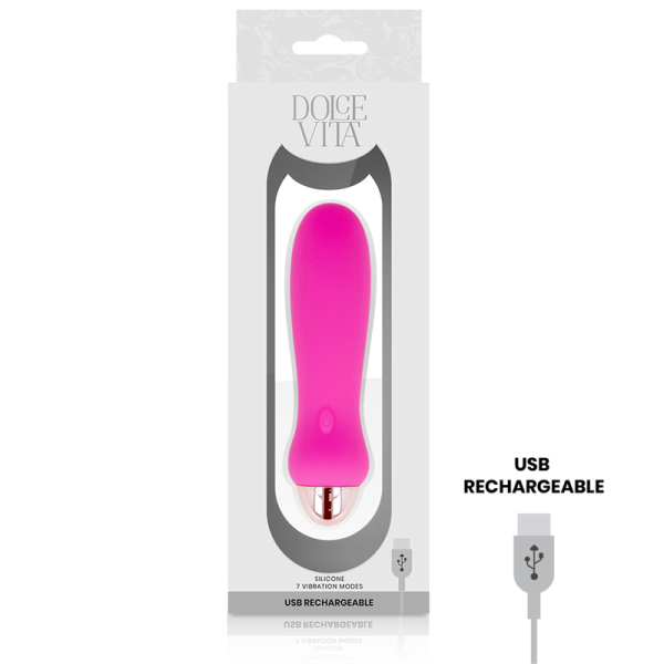 DOLCE VITA - RECHARGEABLE VIBRATOR FIVE PINK 7 SPEEDS - Afbeelding 3