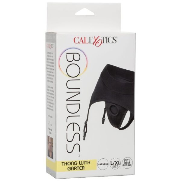 CALEXOTICS - BOUNDLESS THONG WITH GARTER L/XL - Afbeelding 4