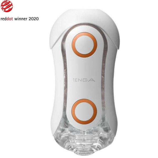 TENGA - FLIP ORB STRONG CRASH MASTURBATOR WHITE AND ORANGE - Afbeelding 3