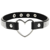 COQUETTE CHIC DESIRE - VEGAN LEATHER CHOKER WITH HEART - Afbeelding 3