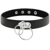 COQUETTE CHIC DESIRE - DOUBLE RING VEGAN LEATHER CHOKER - Afbeelding 3