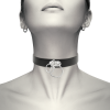 COQUETTE CHIC DESIRE - DOUBLE RING VEGAN LEATHER CHOKER - Afbeelding 2