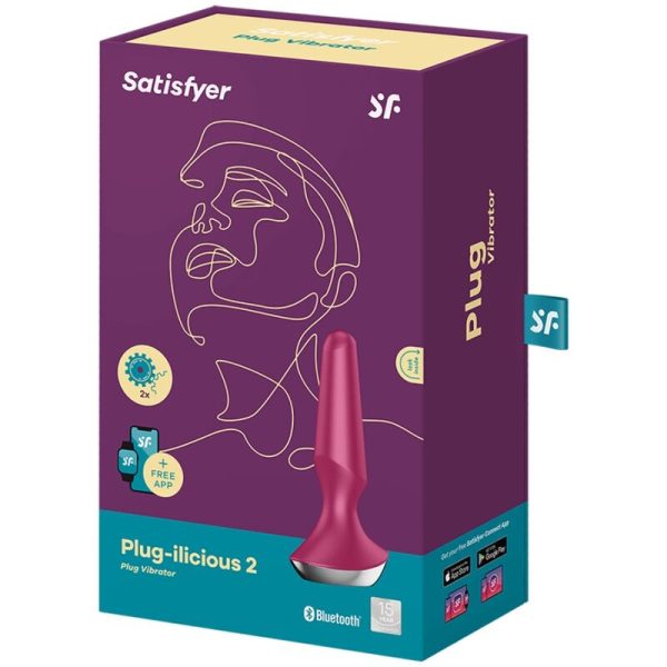 SATISFYER - PLUG ILICIOUS 2 PLUG VIBRATOR BERRY - Afbeelding 5