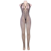 QUEEN LINGERIE - HALTER NECK AND OPEN BACK BODYSTOCKING S/L - Afbeelding 5