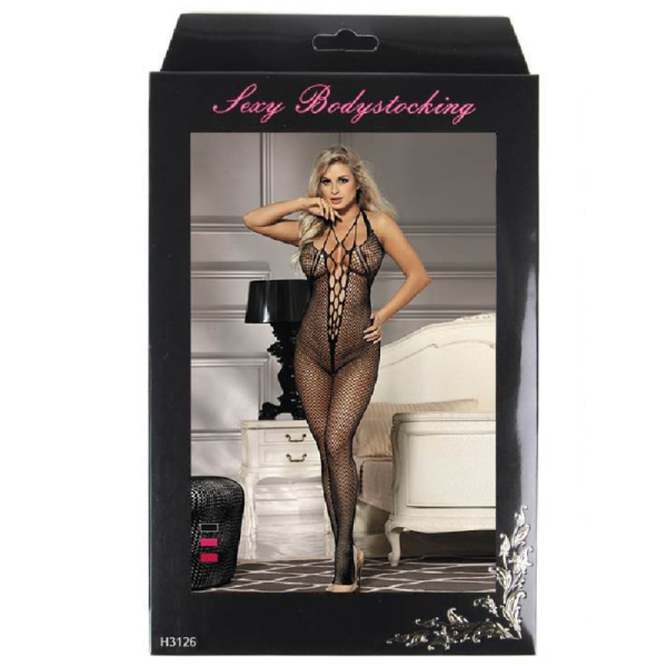 QUEEN LINGERIE - HALTER NECK AND OPEN BACK BODYSTOCKING S/L - Afbeelding 8