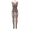 QUEEN LINGERIE - BODYSTOCKING WITH FLOWER OPENING S/L - Afbeelding 5