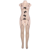 QUEEN LINGERIE - NET BODYSTOCKING WITH TIES S/L - Afbeelding 4