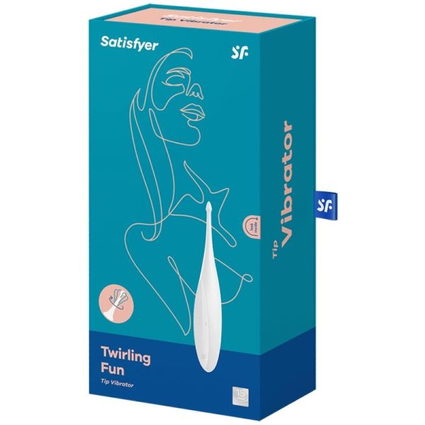 SATISFYER - TWIRLING FUN TIP VIBRATOR WHITE - Afbeelding 4