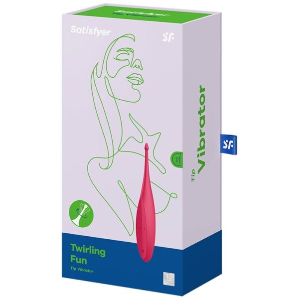 SATISFYER - TWIRLING FUN TIP VIBRATOR RED - Afbeelding 4
