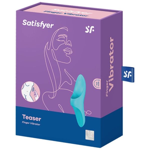 SATISFYER - TEASER FINGER VIBRATOR BLUE LIGHT - Afbeelding 5