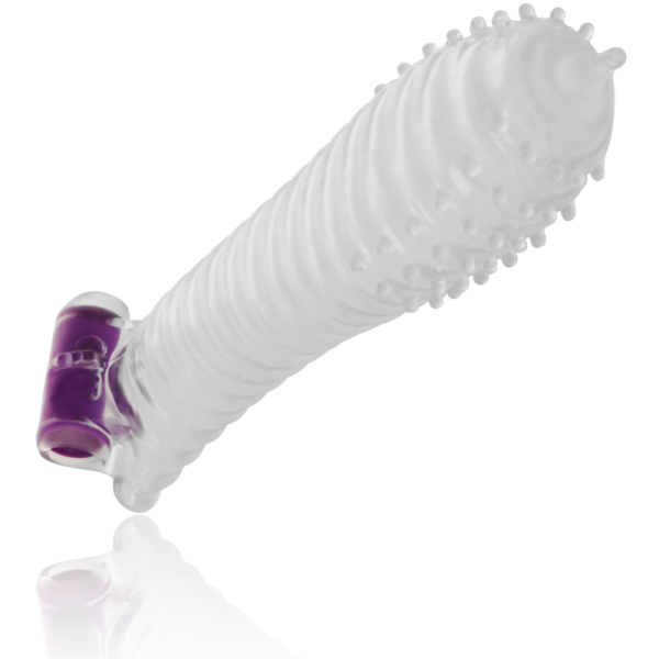 OHMAMA - TEXTURED PENIS SHEATH WITH VIBRATING BULLET - Afbeelding 2
