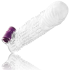 OHMAMA - TEXTURED PENIS SHEATH WITH VIBRATING BULLET - Afbeelding 2