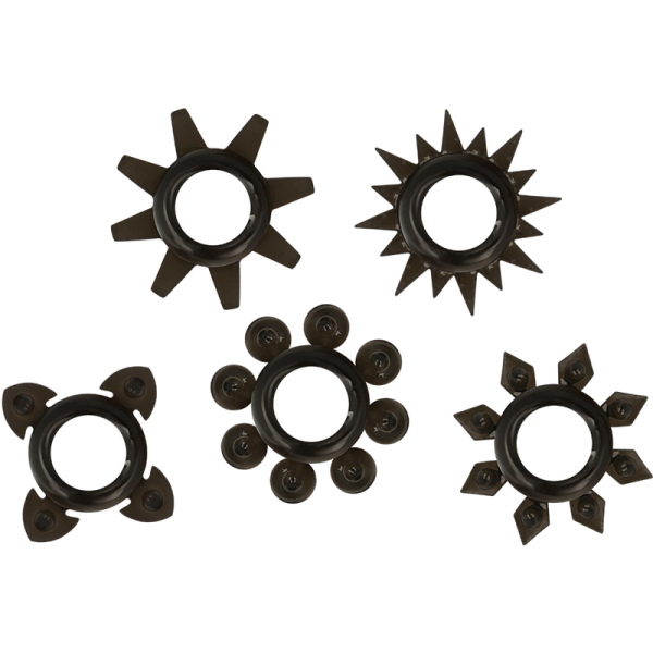 OHMAMA - SET OF 5 SILICONE TESTICLE AND PENIS RINGS - Afbeelding 2
