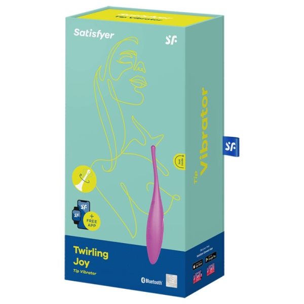 SATISFYER - TWIRLING JOY CLIT TIP VIBRATOR FUCHSIA - Afbeelding 4