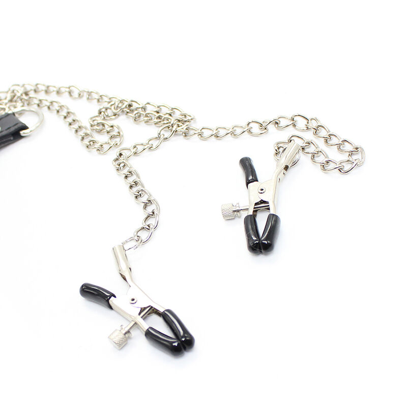 OHMAMA FETISH - NIPPLE Clamps WITH CHAINS AND PENIS RING - Afbeelding 5