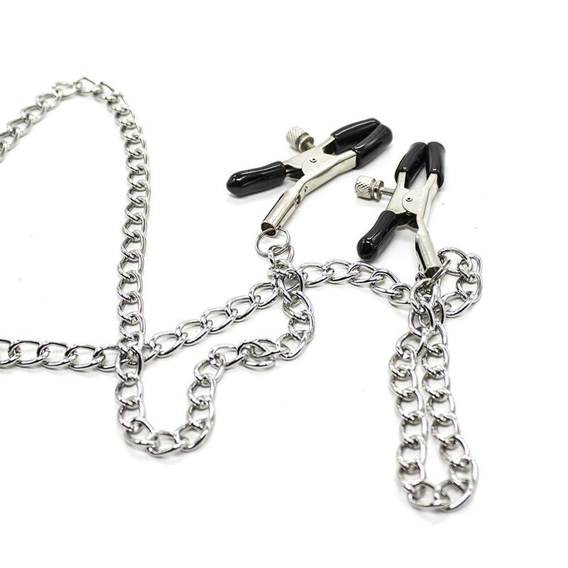 OHMAMA FETISH - NIPPLE Clamps WITH CHAINS AND PENIS RING - Afbeelding 9