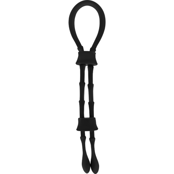 OHMAMA FETISH - SILICONE CORD-COCK AND TESTICLES RING - Afbeelding 2