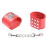 OHMAMA FETISH - RED HANDCUFFS WITH SNAP CLOSURE - Afbeelding 2