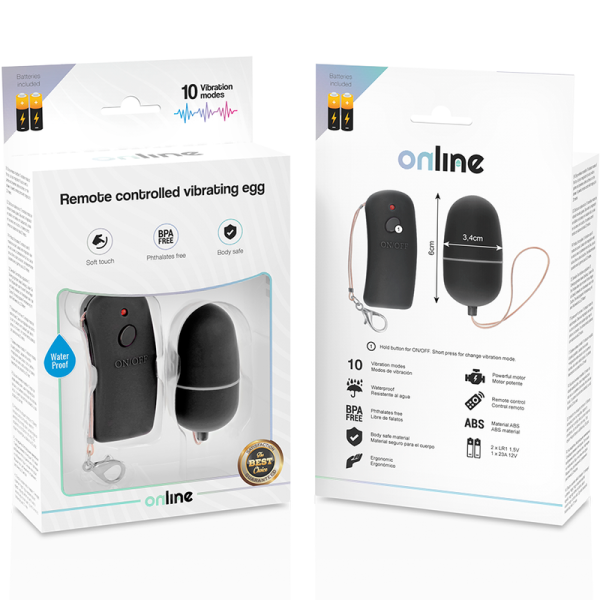 ONLINE - REMOTE CONTROLLED VIBRATING EGG BLACK - Afbeelding 4