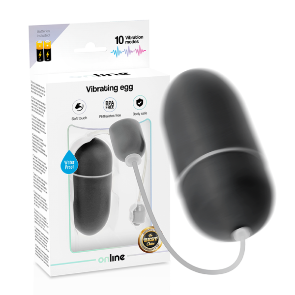 ONLINE - WATERPROOF VIBRATING EGG BLACK - Afbeelding 2