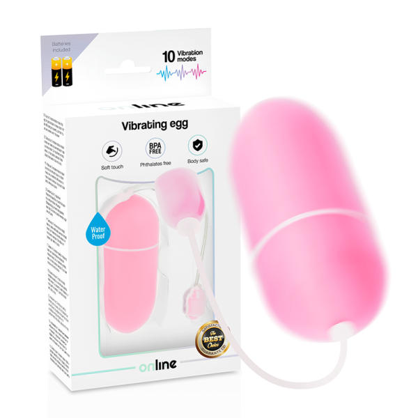 ONLINE - WATERPROOF VIBRATING EGG PINK - Afbeelding 2