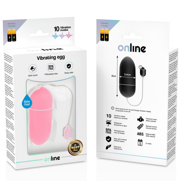ONLINE - WATERPROOF VIBRATING EGG PINK - Afbeelding 5