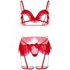 LEG AVENUE - THREE PIECES SET BRA, G-STRING AND GARTER BELT - Afbeelding 6