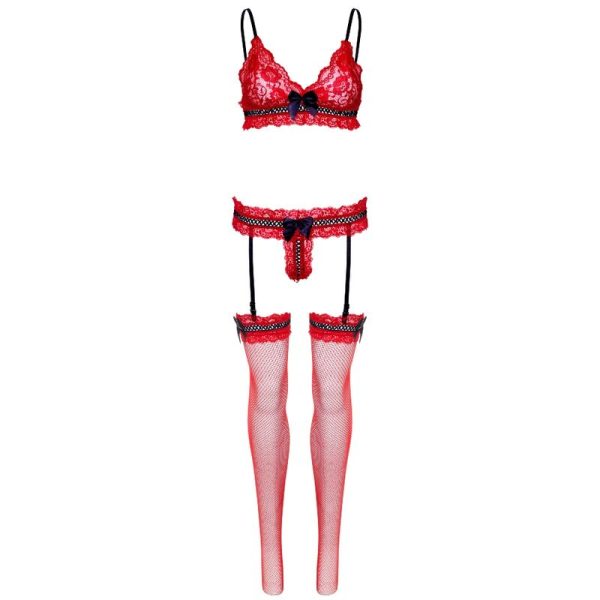 LEG AVENUE - THREE PIECES SET ONE SIZE - RED - Afbeelding 6