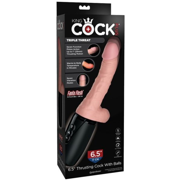 KING COCK - PLUS TRIPLE THREAT LIGHT SKIN TONE - Afbeelding 9