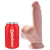 KING COCK - PLUS 3D DILDO SWINGING BALLS 15.2 CM LIGHT SKIN - Afbeelding 2