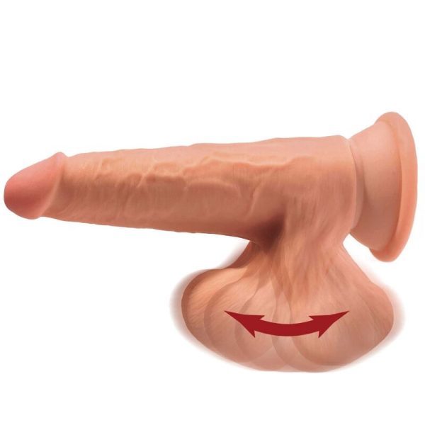 KING COCK - PLUS 3D DILDO SWINGING BALLS 15.2 CM - Afbeelding 4