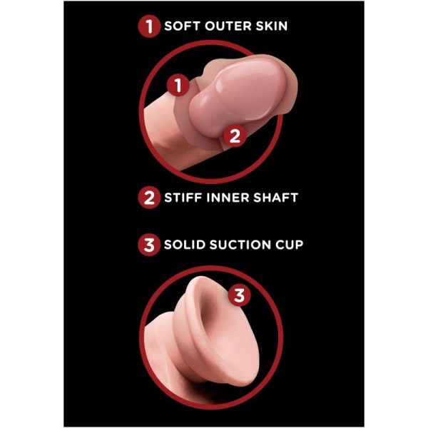 KING COCK - PLUS 3D DILDO SWINGING BALLS 15.2 CM - Afbeelding 6