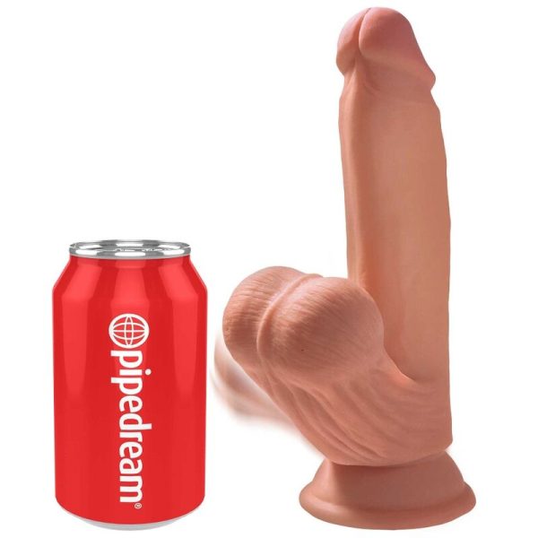KING COCK - PLUS 3D DILDO SWINGING BALLS 15.2 CM - Afbeelding 2
