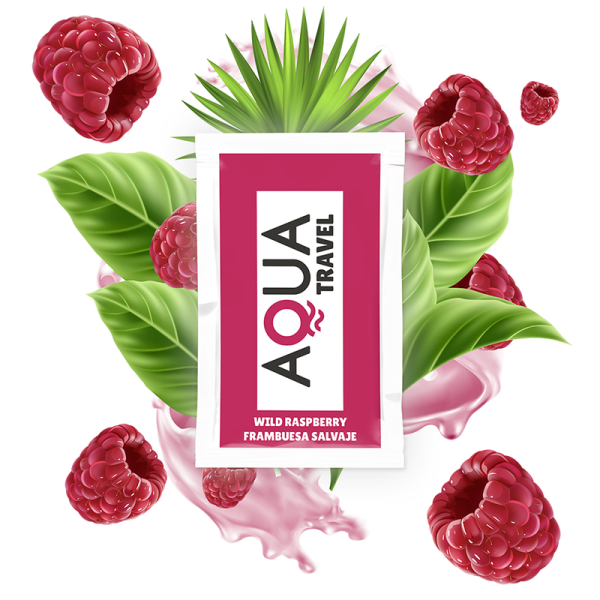 AQUA TRAVEL - WILD RASPBERRY FLAVOUR WATERBASED LUBRICANT 6 ML