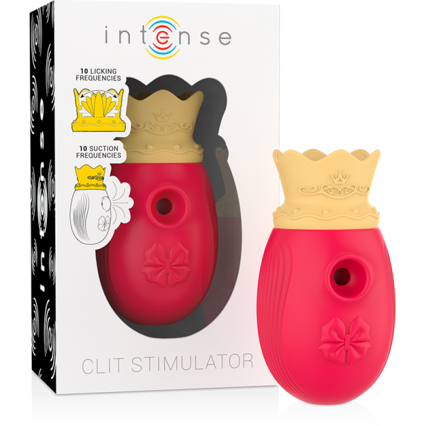 INTENSE - CLIT STIMULATOR 10 LICKING AND SUCTION FREQUENCIES - RED - Afbeelding 2