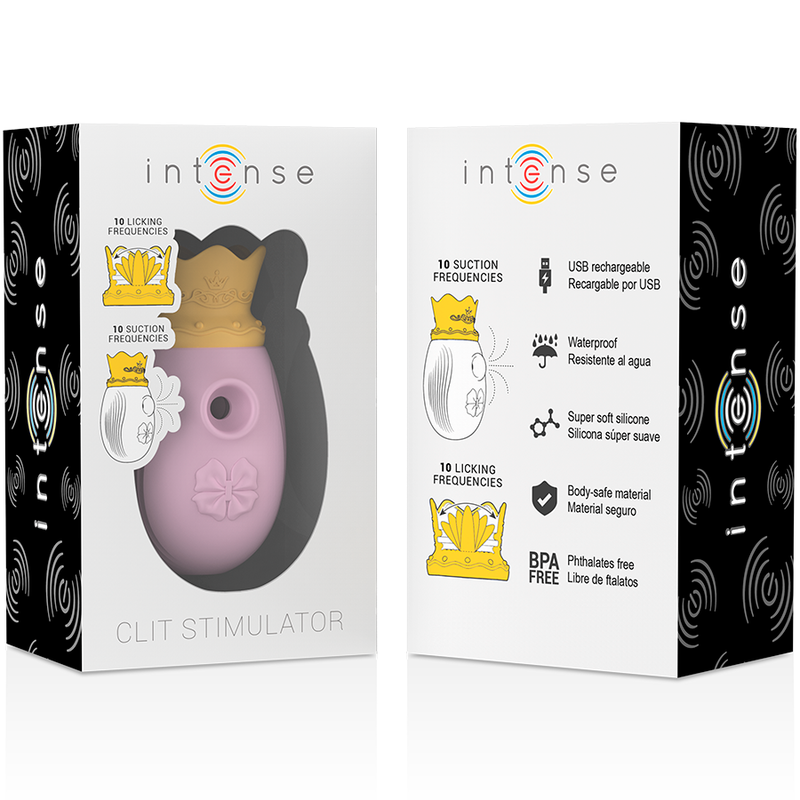 INTENSE - CLIT STIMULATOR 10 LICKING AND SUCTION FREQUENCIES - PINK - Afbeelding 8