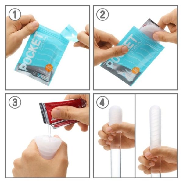 TENGA - WAVE LINE POCKET MASTURBATOR - Afbeelding 3