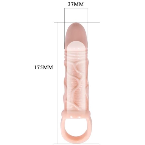 BAILE - PENIS EXTENDER SHEATH WITH STRAP FOR TESTICLES 13.5 CM - Afbeelding 3