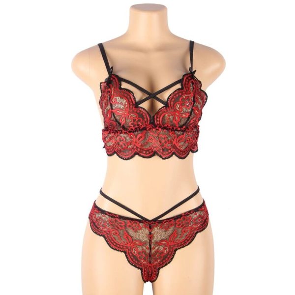 SUBBLIME - SET TWO PIECES SET LACE TOP AND PANTIES S/M - Afbeelding 8