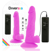 DIVERSIA - FLEXIBLE VIBRATING DILDO PURPLE 18 CM -O- 4 CM - Afbeelding 4