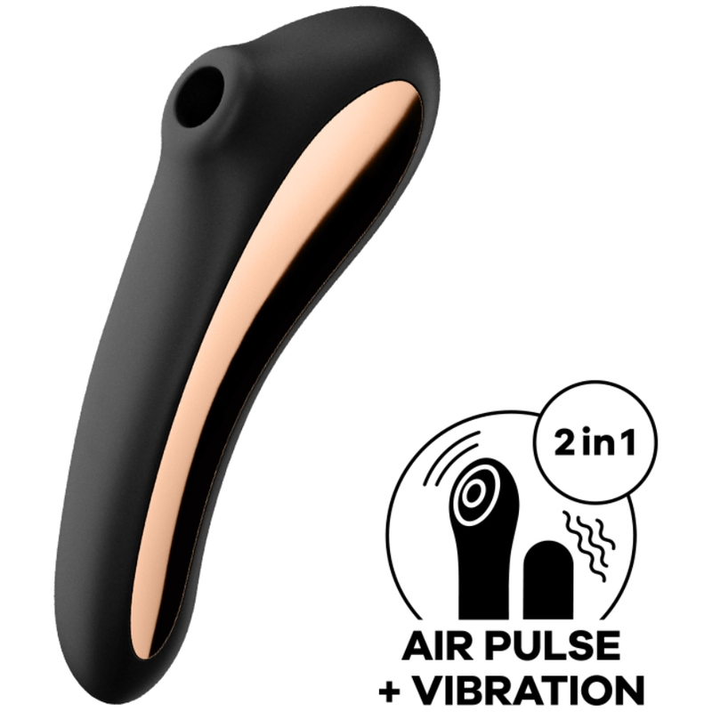 SATISFYER - DUAL KISS AIR PULSE VIBRATOR BLACK - Afbeelding 2