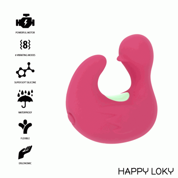 HAPPY LOKY - DUCKYMANIA RECHARGEABLE SILICONE STIMULATOR FINGER - Afbeelding 2