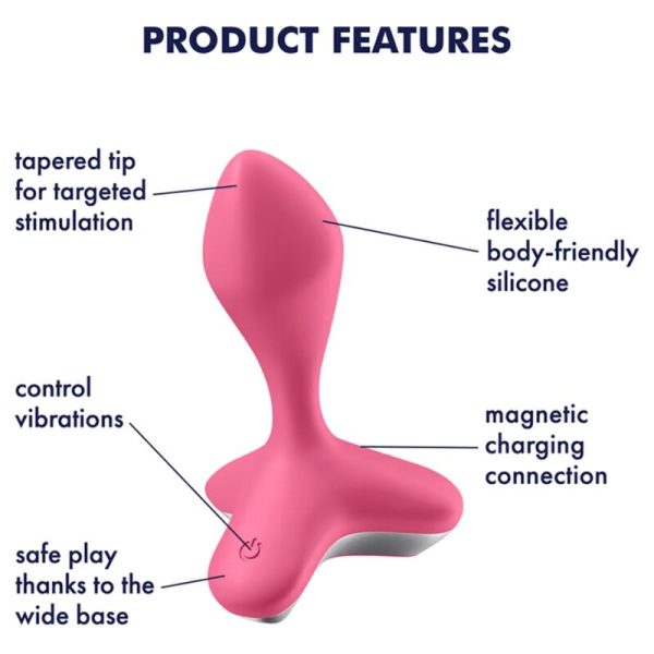 SATISFYER - GAME CHANGER PLUG VIBRATOR PINK - Afbeelding 4