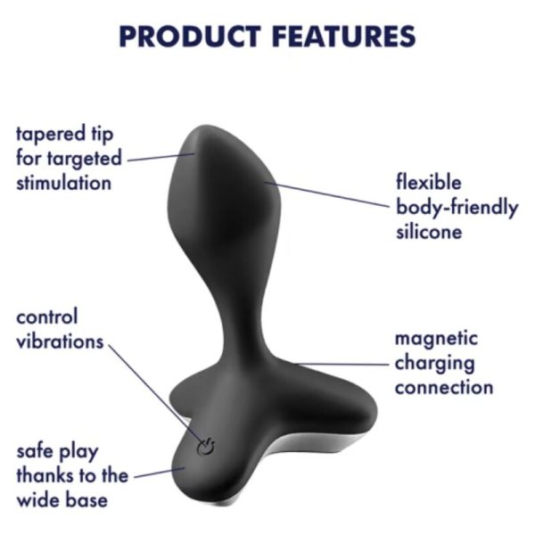 SATISFYER - GAME CHANGER PLUG VIBRATOR BLACK - Afbeelding 4