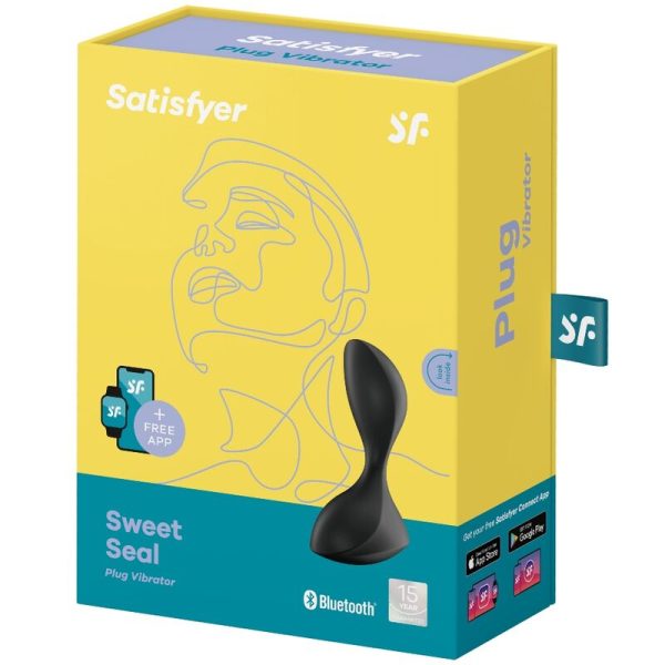 SATISFYER - SWEET SEAL VIBRATING PLUG APP BLACK - Afbeelding 4