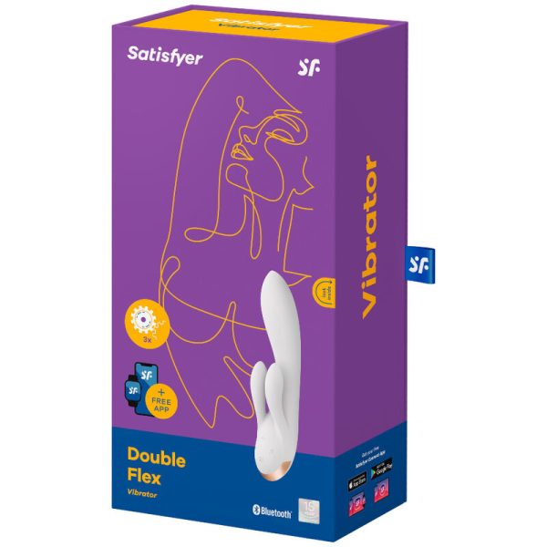 SATISFYER - DOUBLE FLEX VIBRATOR APP WHITE - Afbeelding 4