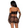LEG AVENUE - LACE TUBE DRESS AND GLOVES ONE SIZE - BLACK - Afbeelding 2